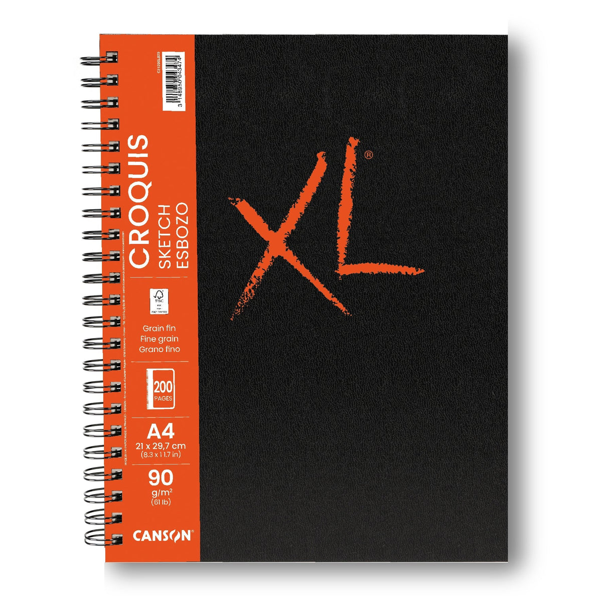CANSON XL Sketch Drawing Pad, 90 g/m², 200 Sheets, A4