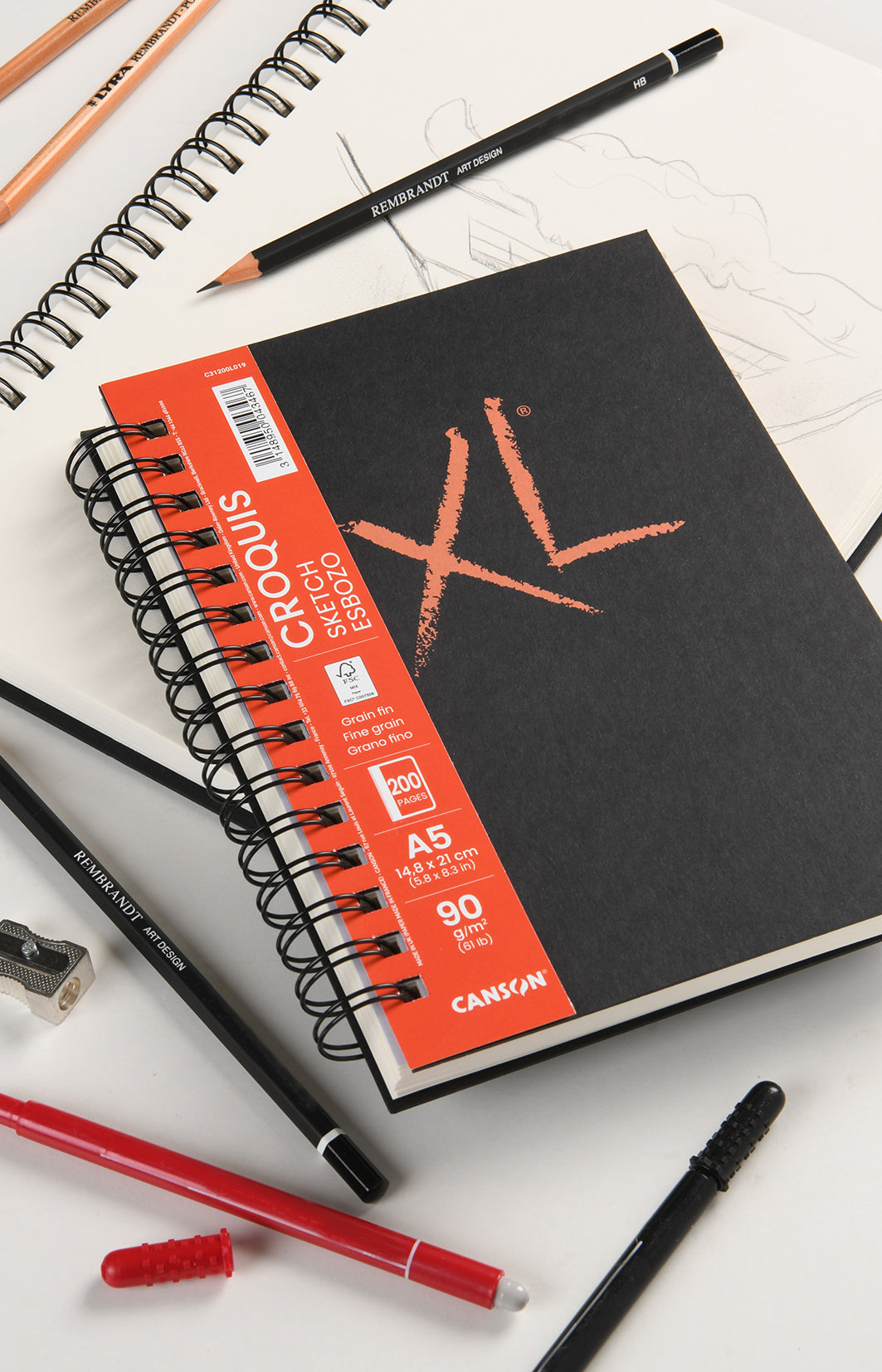 CANSON XL Sketch Drawing Pad, 90 g/m², 200 Sheets, A4