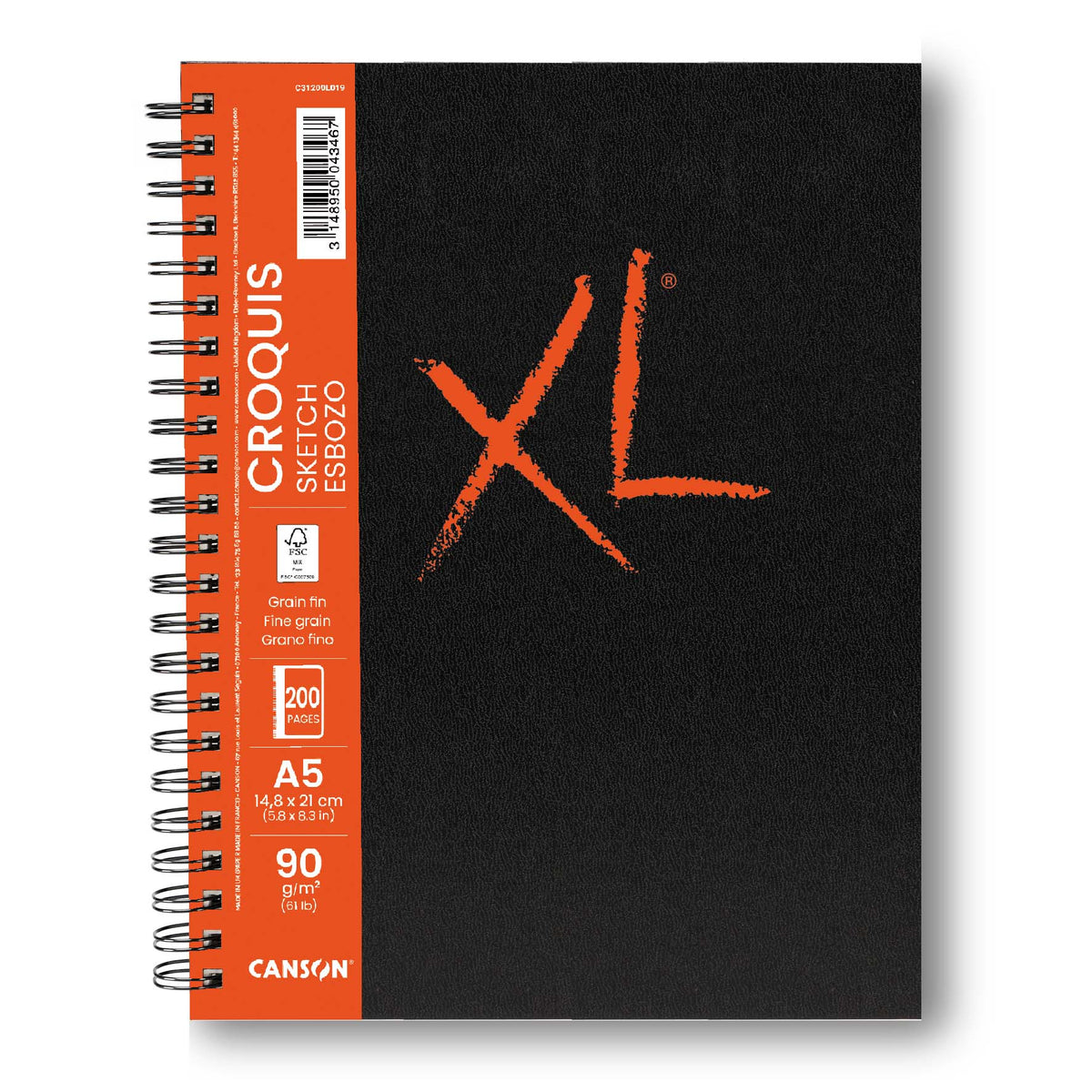 Canson XL Sketch Sketch Pad, 90 g/m², 200 Sheets, A5