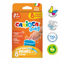 Carioca Baby 2+ Finger Paints, 8 × 50 ml