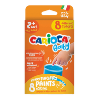 Carioca Baby 2+ Finger Paints, 8 × 50 ml