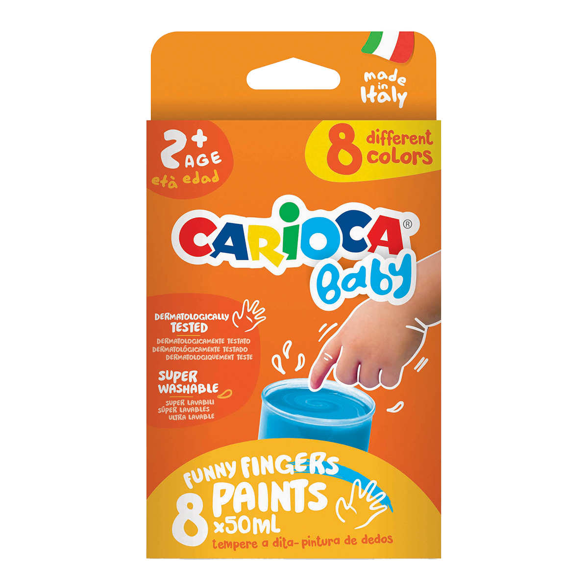 Carioca Baby 2+ Finger Paints, 8 × 50 ml