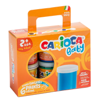 Carioca Baby 2+ Finger Paints in Paper Case - 6 x 80 ml