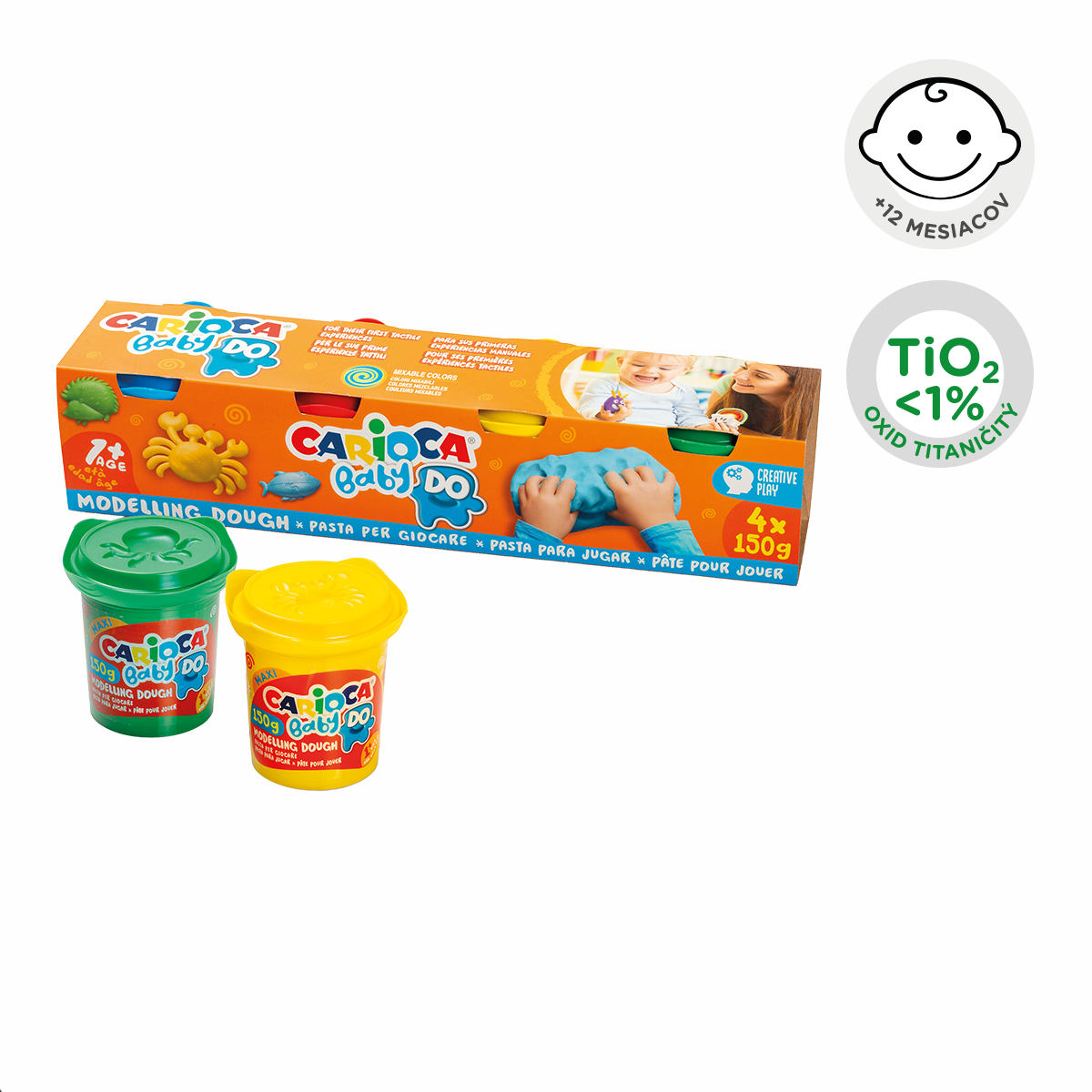 Carioca Baby Do 1+ Modelling Dough 150 g – 4 ×