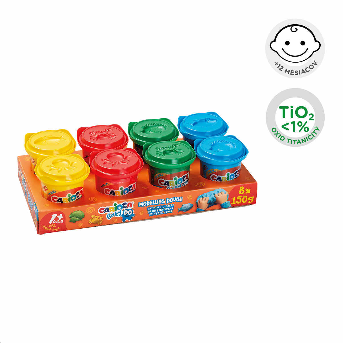 Carioca Baby Do 1+ Modelling Dough 150 g – 8 ×