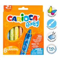 Carioca Baby Wild 2+ Wax Crayons, set 8 pcs