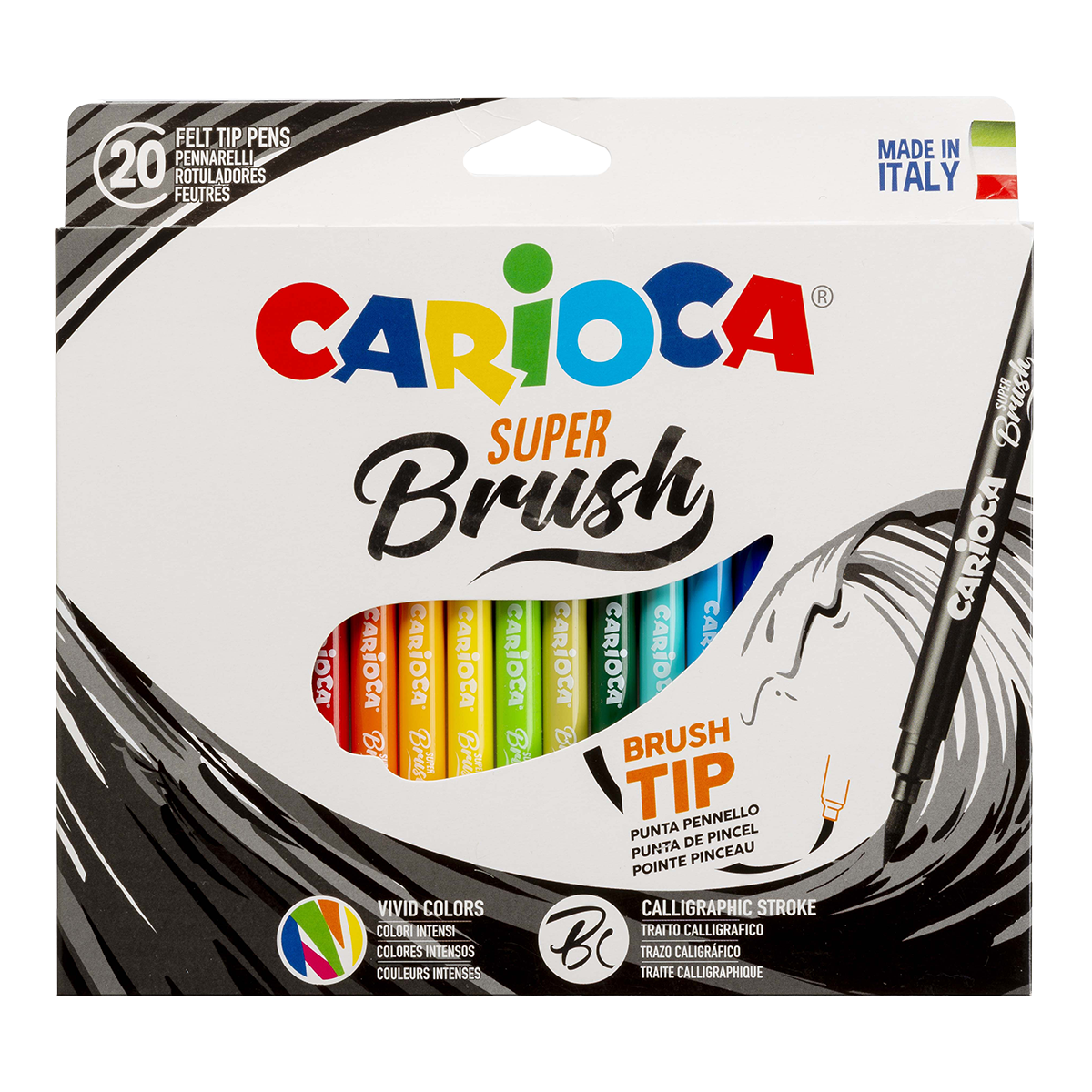 Carioca Brush Markers / set of 20 pcs