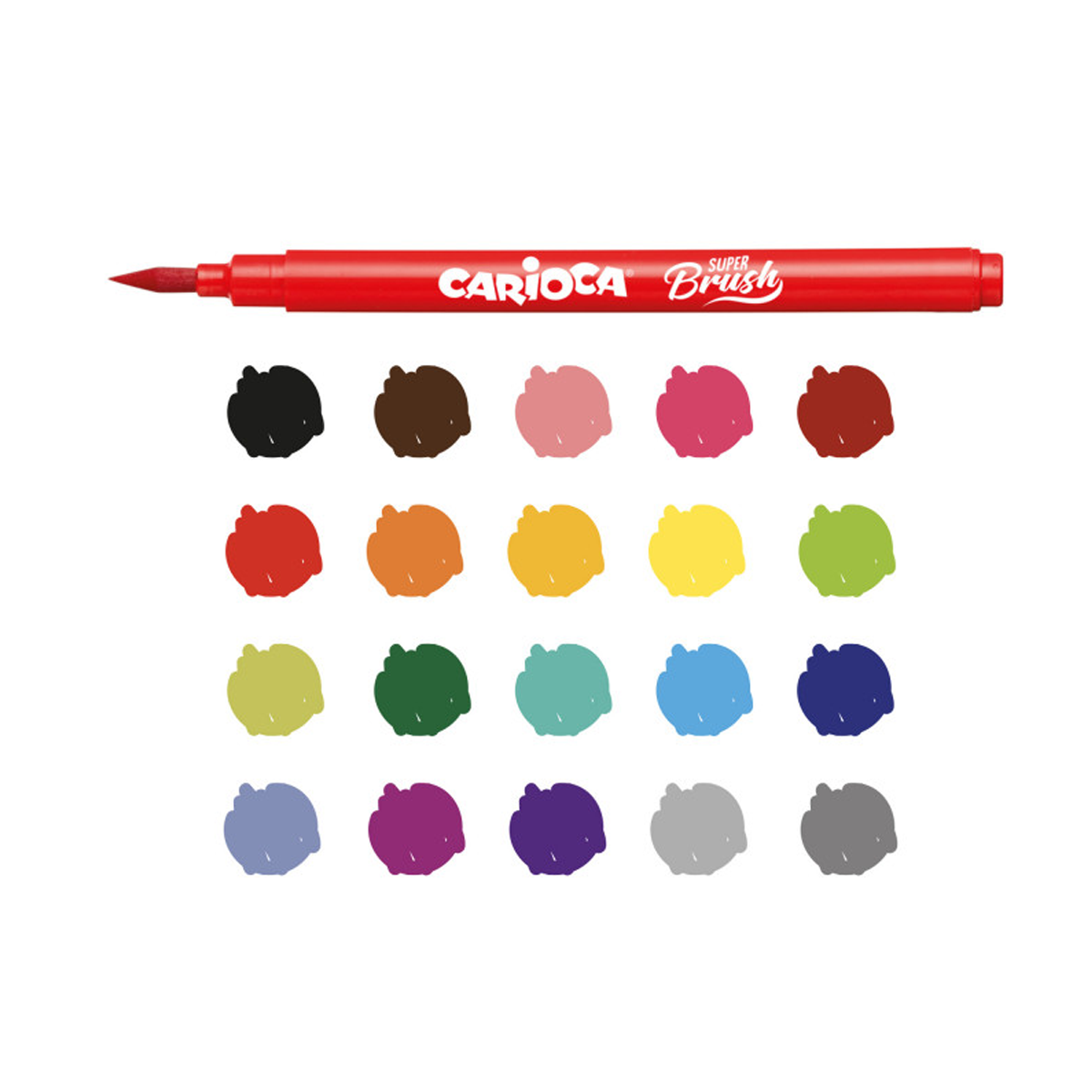 Carioca Brush Markers / set of 20 pcs