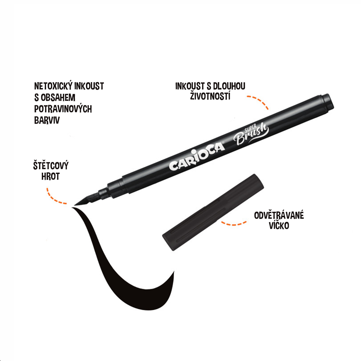 Carioca Brush Markers / set of 20 pcs