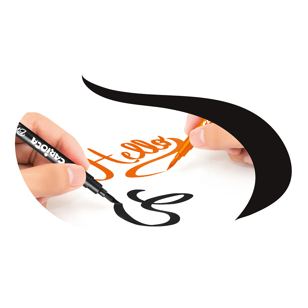 Carioca Brush Markers with Brush Tip / set of 10 pcs