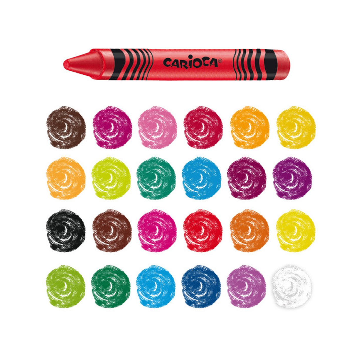 Carioca Maxi wax crayons, 50 pcs