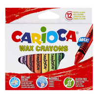 Carioca Maxi Wax Crayons - Set of 12 pcs