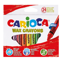 Carioca Maxi Wax Crayons, Set of 24