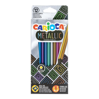 Carioca Metallic Hexagonal Colored Pencils / 12 pcs