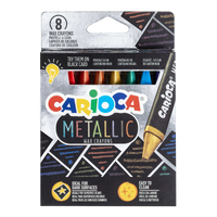 Carioca Metallic Triangular Wax Crayons - Set of 8 pcs