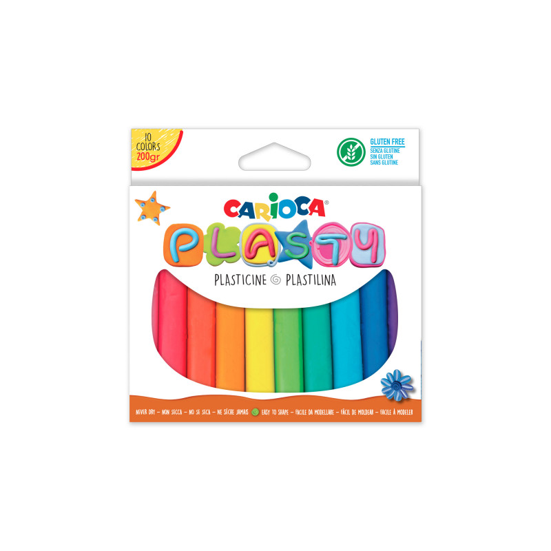 Carioca Plasticine Modelling Clay Set, Assorted Colors