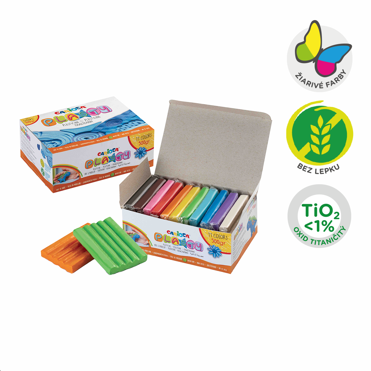 Carioca Plasticine Modelling Clay Set, Assorted Colors