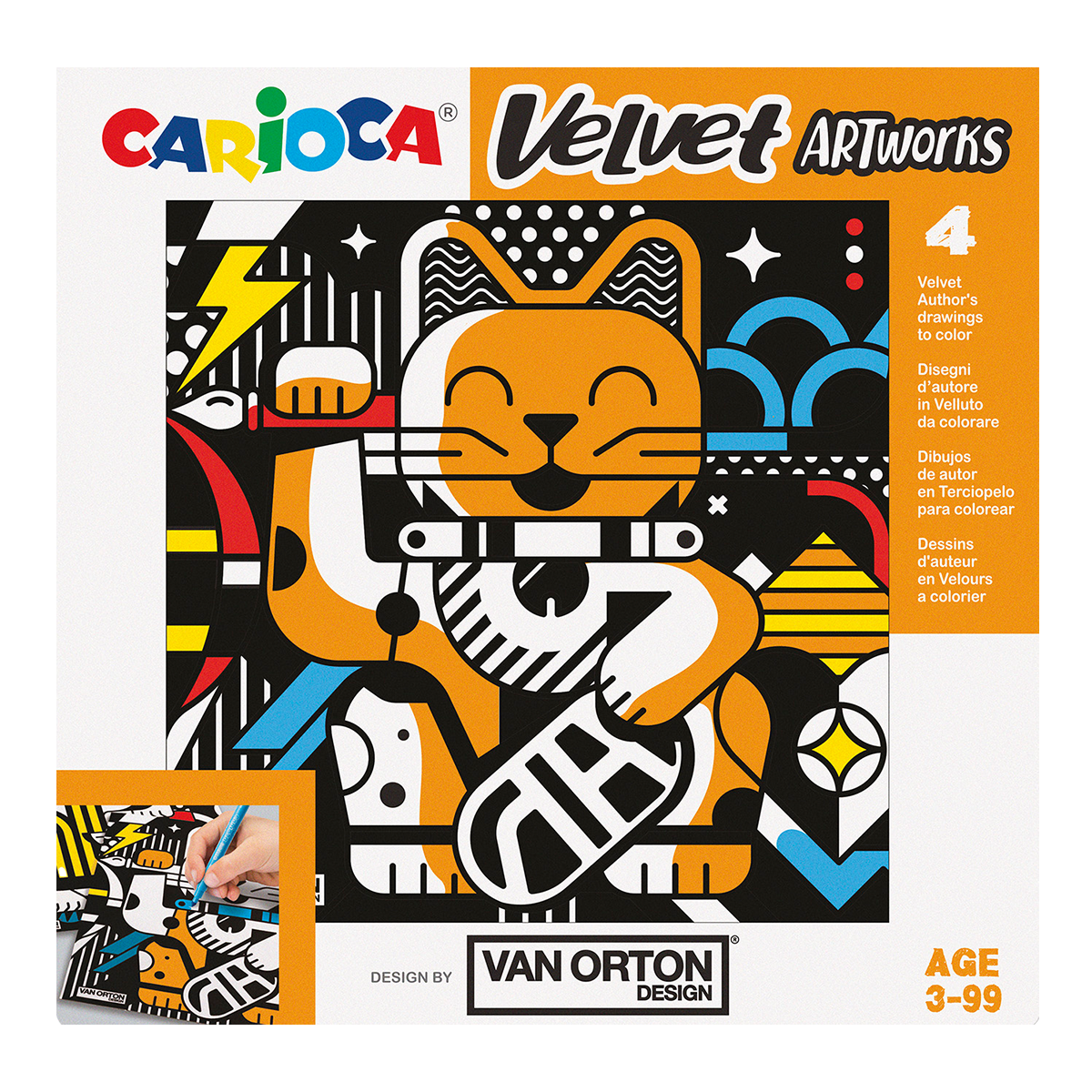 Carioca Velvet Coloring Pages 4 pcs – VAN ORTON Art