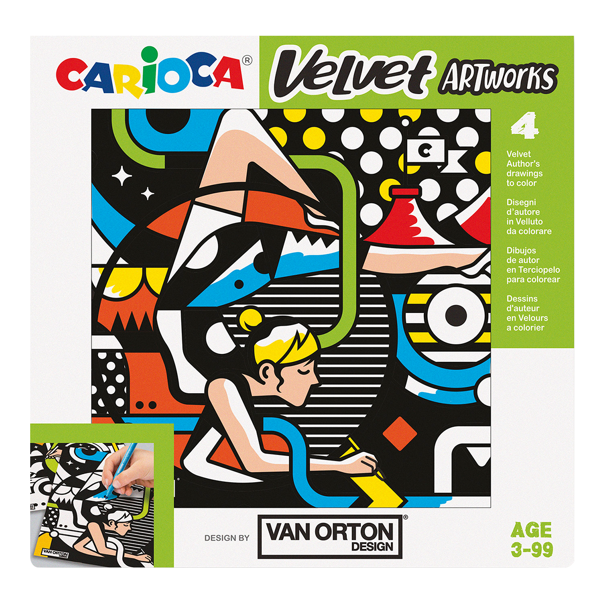 Carioca Velvet Coloring Pages 4 pcs – VAN ORTON Street