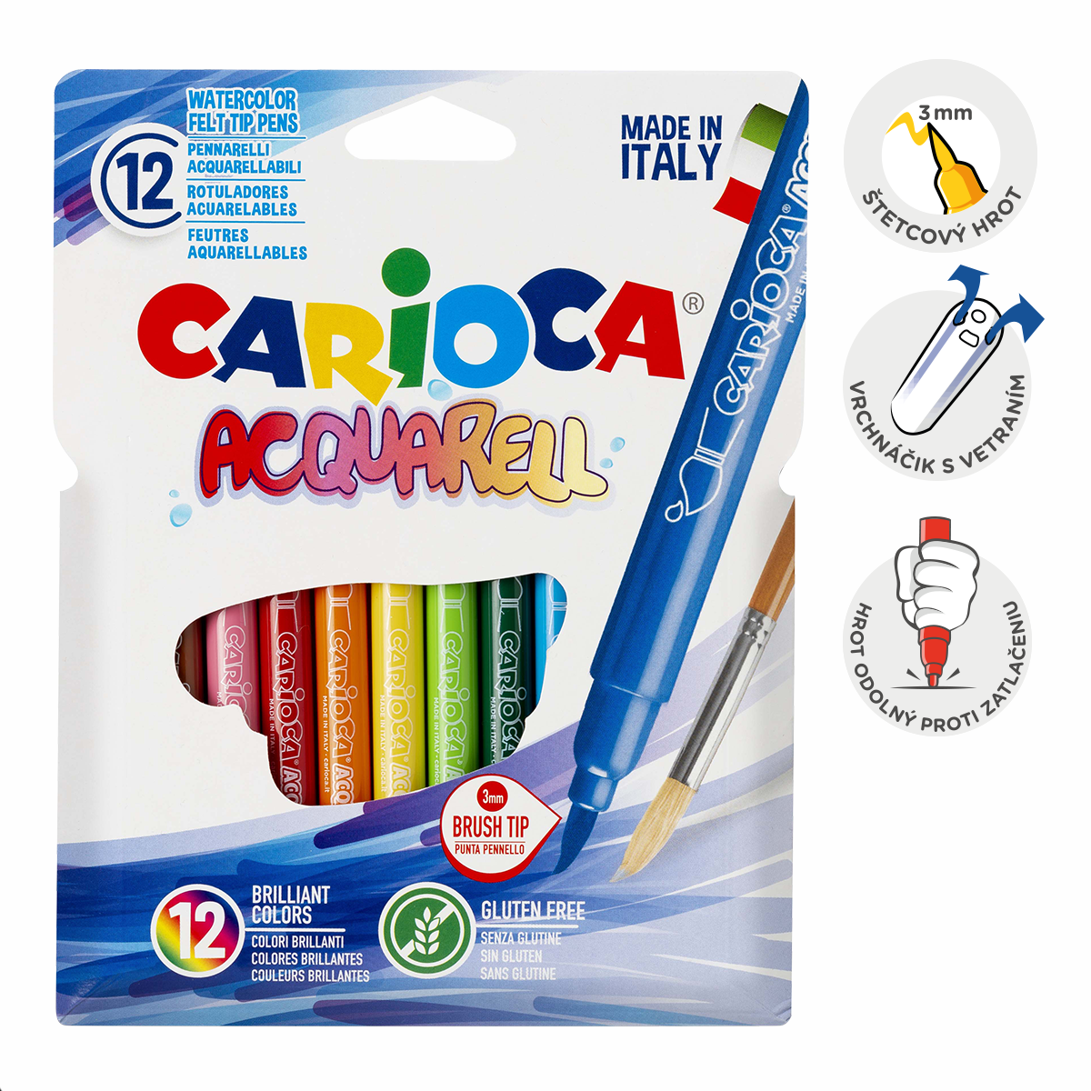 Carioca Watercolor Markers / set of 12 pcs