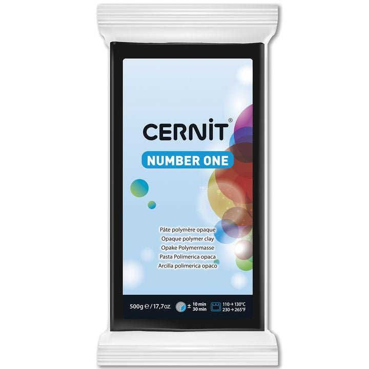 CERNIT Number One Polymer Clay 500 g – black