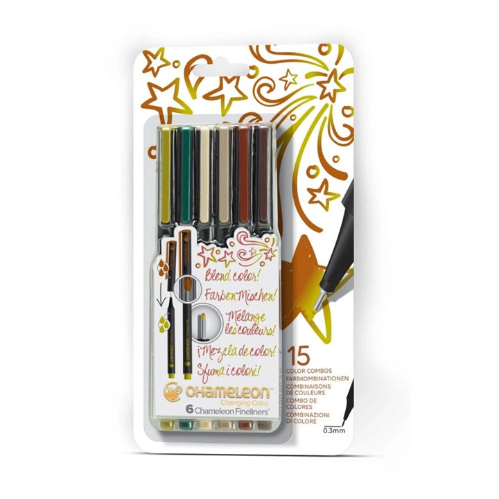 Chameleon Nature Colors Markers, Set of 6