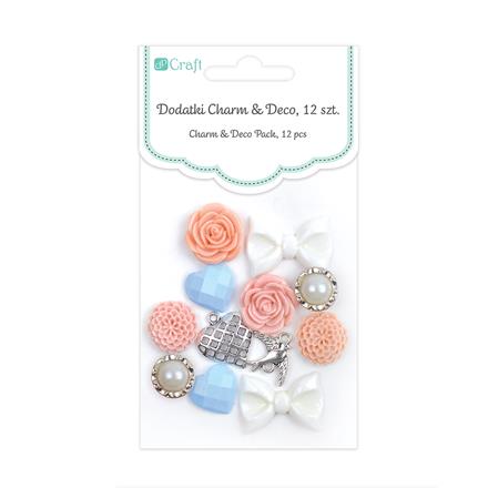 Charm & Deco So in Love Decorative Embellishments, 12-Piece Set