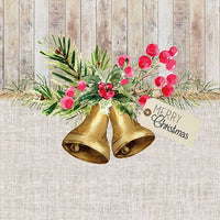 Christmas Bells Decoupage Napkins - 1 pc