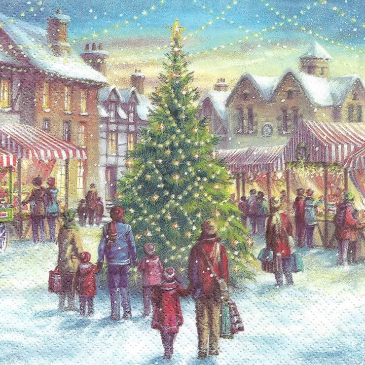 Christmas Market Decoupage Napkins - 1 pc