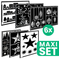 Christmas Motif Painting Stencil Set, Set of 6