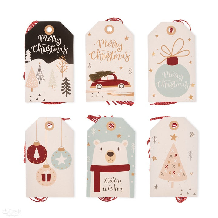 Christmas Tags for Decorating, 24 pcs