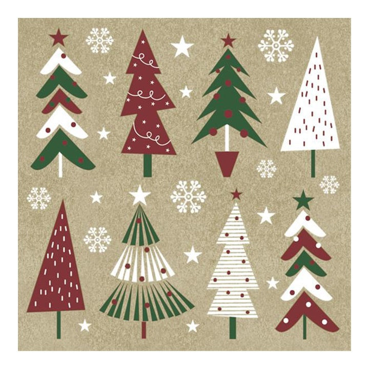 Christmas Trees Decoupage Napkins - 1 pc