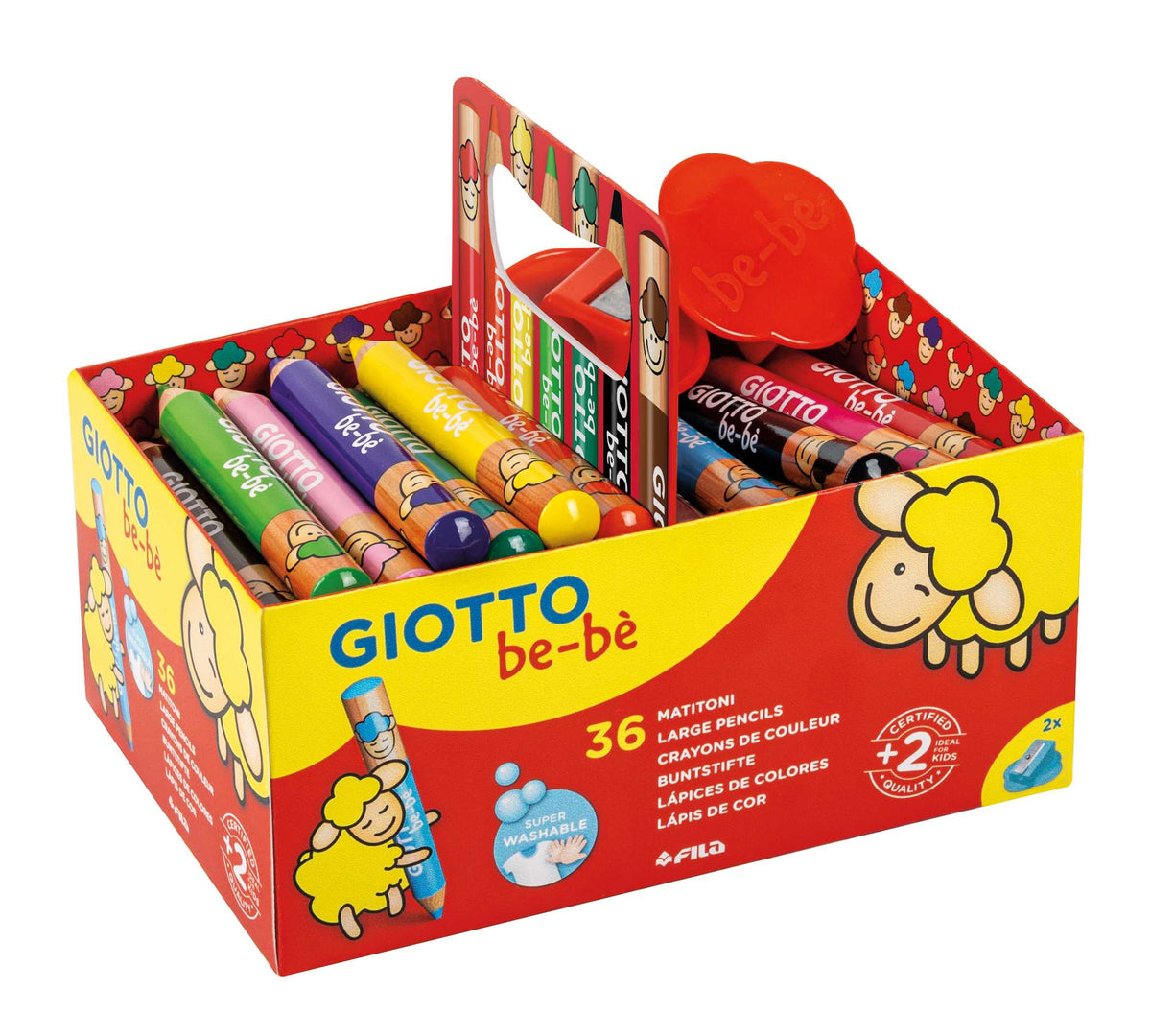 Chunky Round Colored Pencils GIOTTO be-bè School Pack