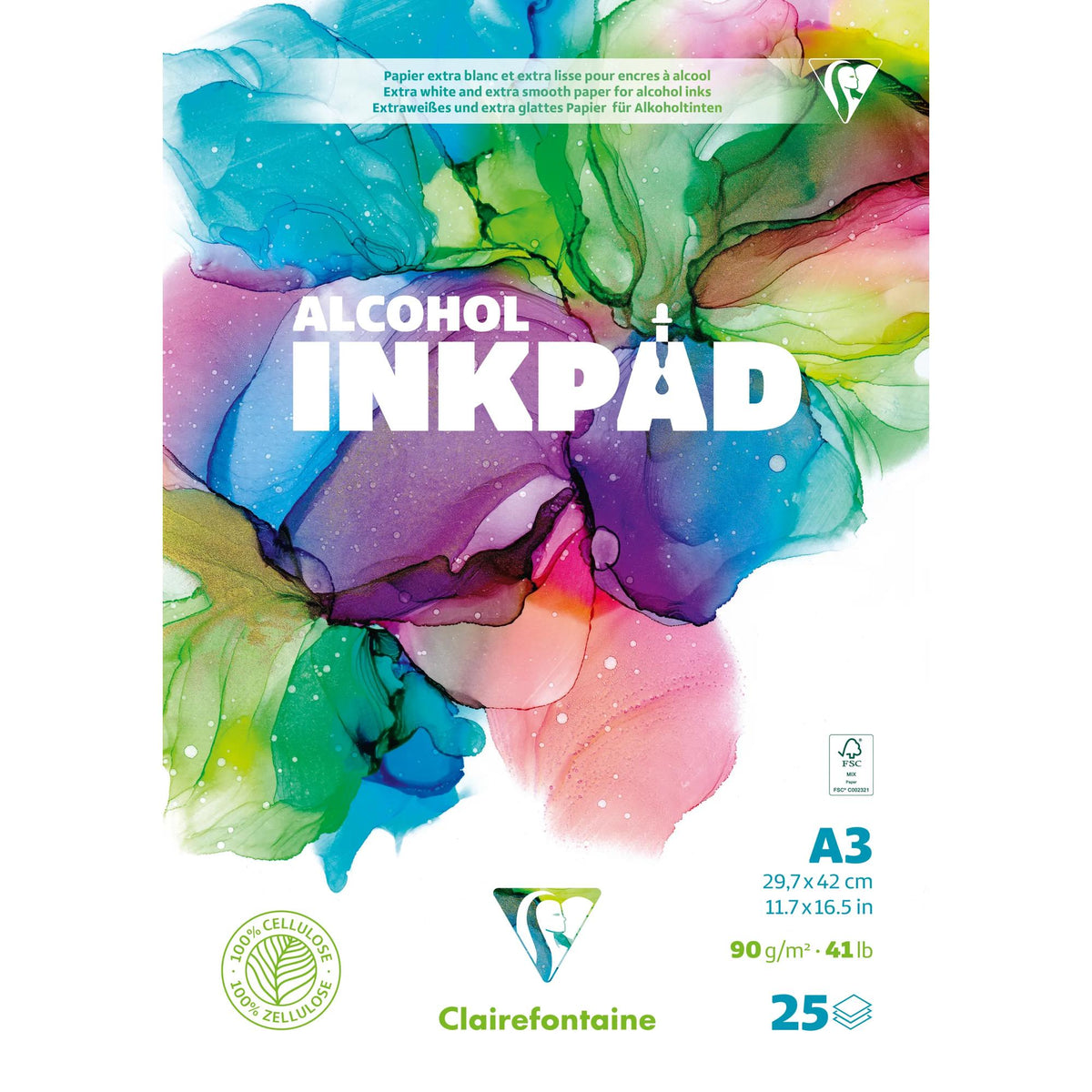 Clairefontaine Alcohol Ink Pad 90 g/m² A5 – A3 - 25 sheets