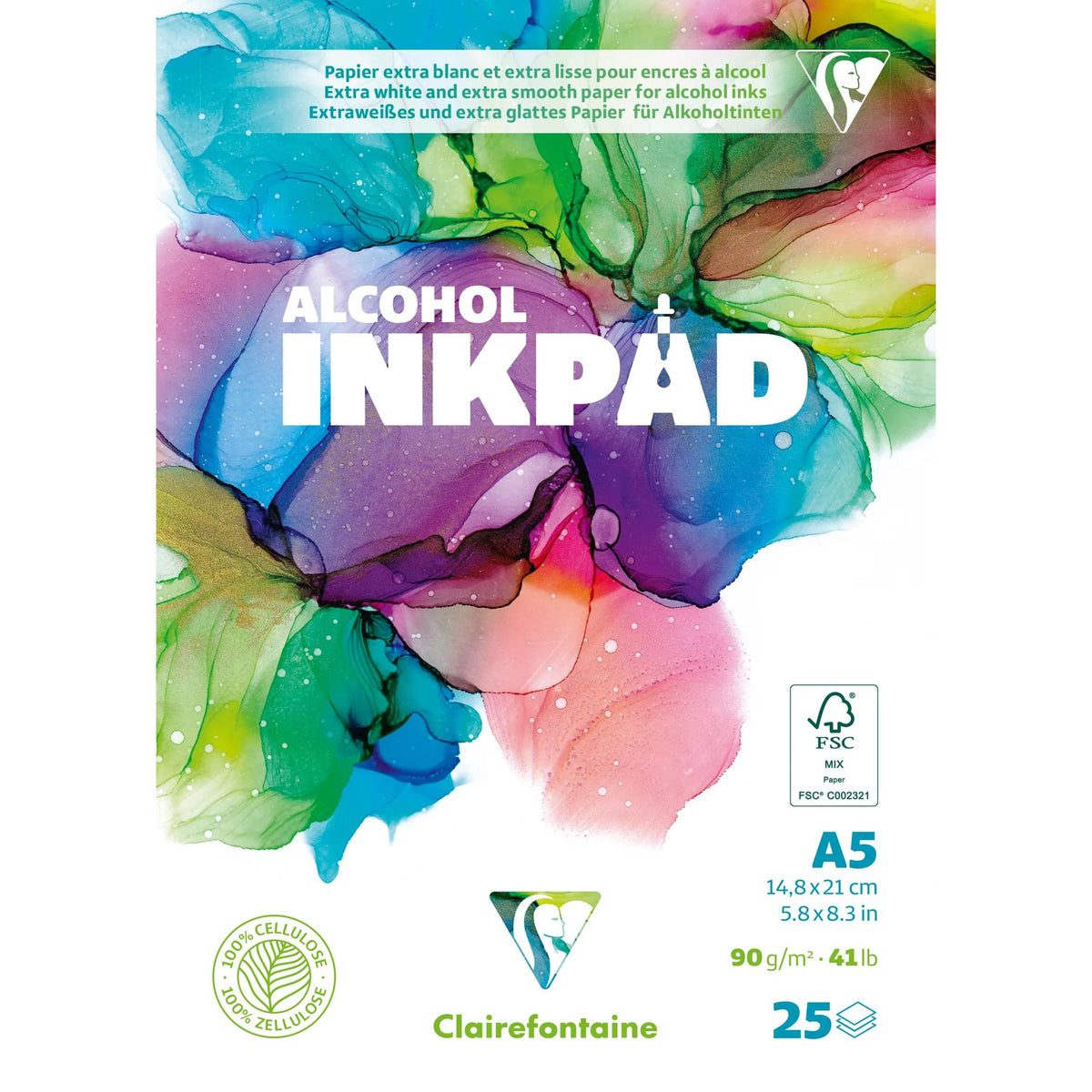 Clairefontaine Alcohol Ink Pad 90 g/m² A5 – A3 - 25 sheets
