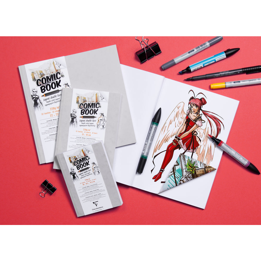 CLAIREFONTAINE Comic Pad 220 g 32 sheets glued