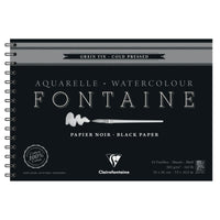 Clairefontaine Fontaine CP Black Watercolor Pad 300 g/m² 19 x 26 cm - 12 Sheets
