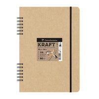 Clairefontaine Kraft Sketchbook, 115 g/m², A5–A4, 80 Sheets