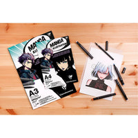 Clairefontaine Manga Illustration Paper Pad, 250 g/m², A5–A3, 20 Sheets