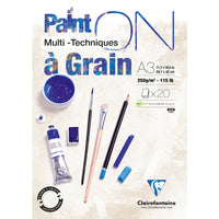 Clairefontaine Paint'On a grain Mixed Media Pad, 250 g – 20 Sheets