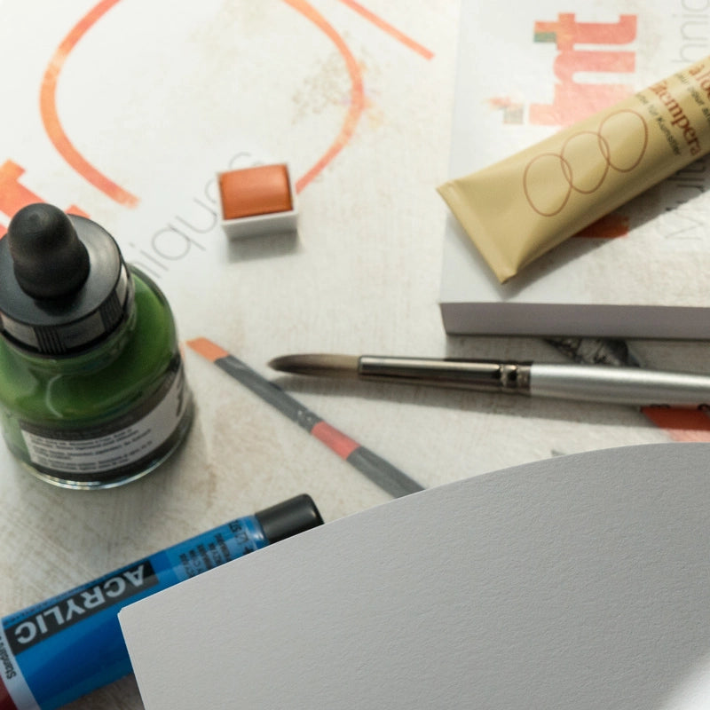 CLAIREFONTAINE Paint'On Extra White Mixed Media Pad 250 g/m² – 40 Sheets