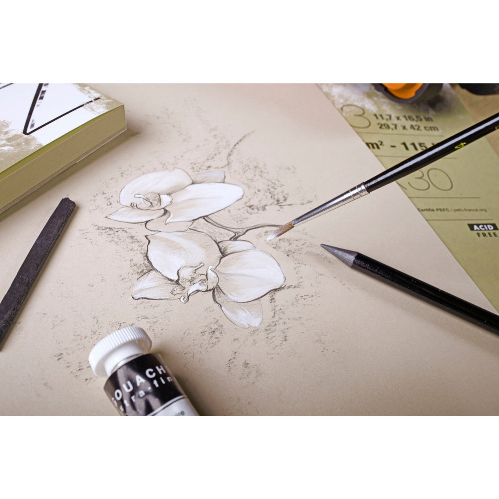 CLAIREFONTAINE Paint'On Natural Mixed Media Pad 250 g/m² - 30 sheets