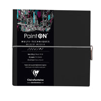 Clairefontaine Paint'On Paper Pad 250 g/m² 19 x 19 cm - 32 Sheets – Black