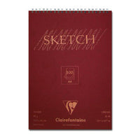Clairefontaine Spiral Sketch Pad, 100 Sheets, A4/A3, Cream | various formats