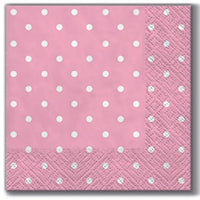 Cocktail Decoupage Napkins, Pink Dots - 1 pc