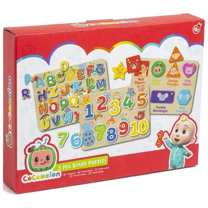 Cocomelon Set of 3 Wooden Puzzles