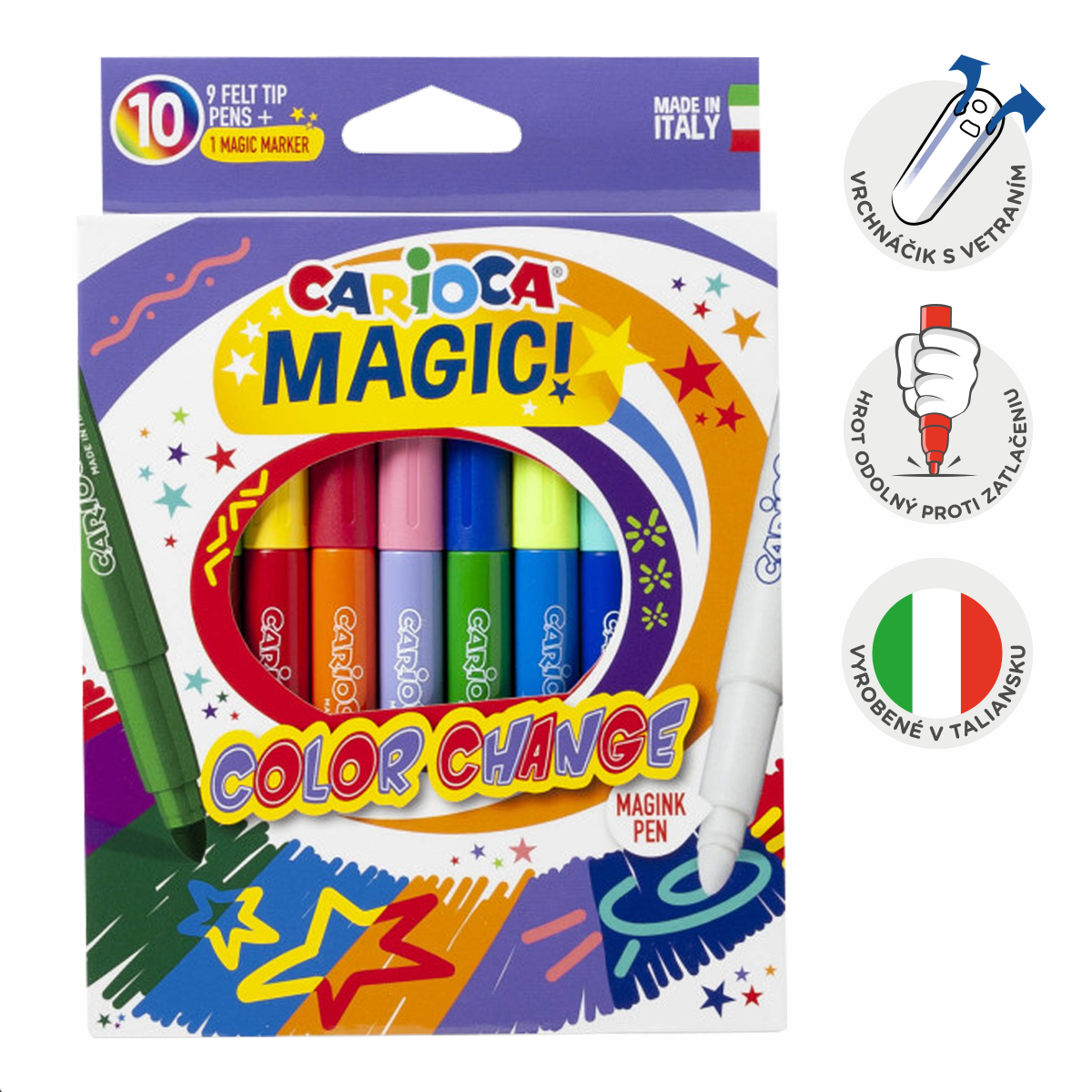 Color-Changing Magic Markers Carioca / set of 10 pcs
