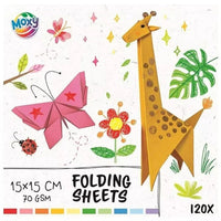 Color-Coded Folding Sheets 15 × 15 cm - 120 Sheets - 70 GSM