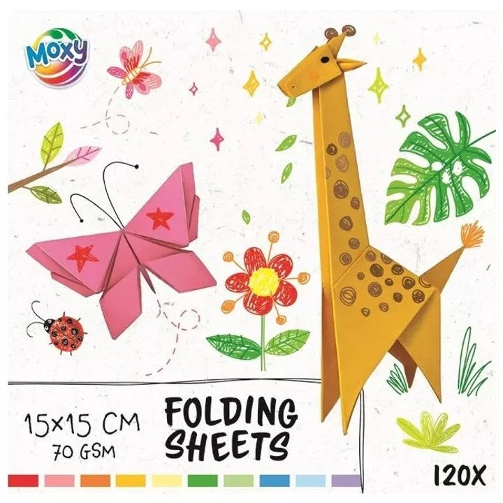 Color-Coded Folding Sheets 15 × 15 cm - 120 Sheets - 70 GSM
