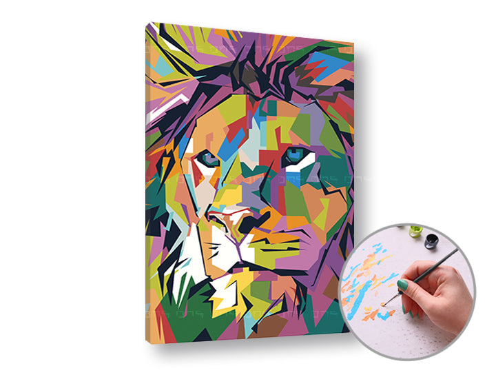 Color LION Paint by Numbers | Low Difficulty — image 3
